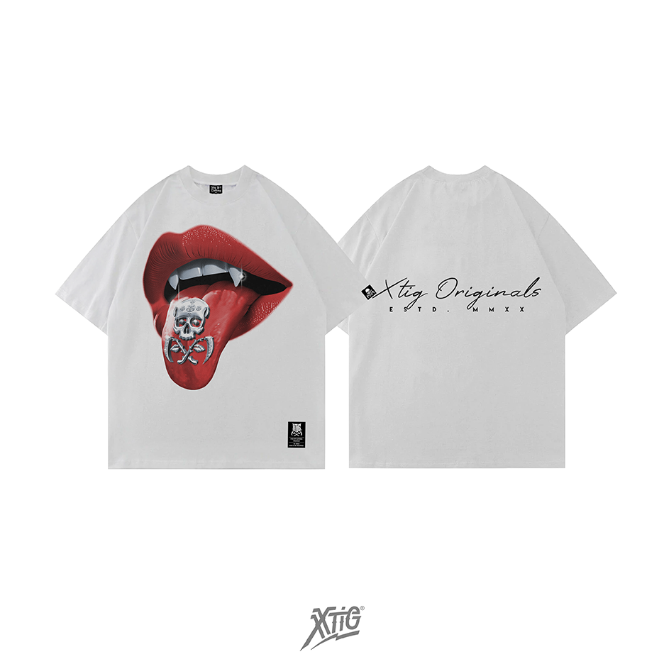 XTIG® ORIGINALS  - "TONGUE" (COLOR WHITE) - Unisex | Men | Women (OVERSIZED)